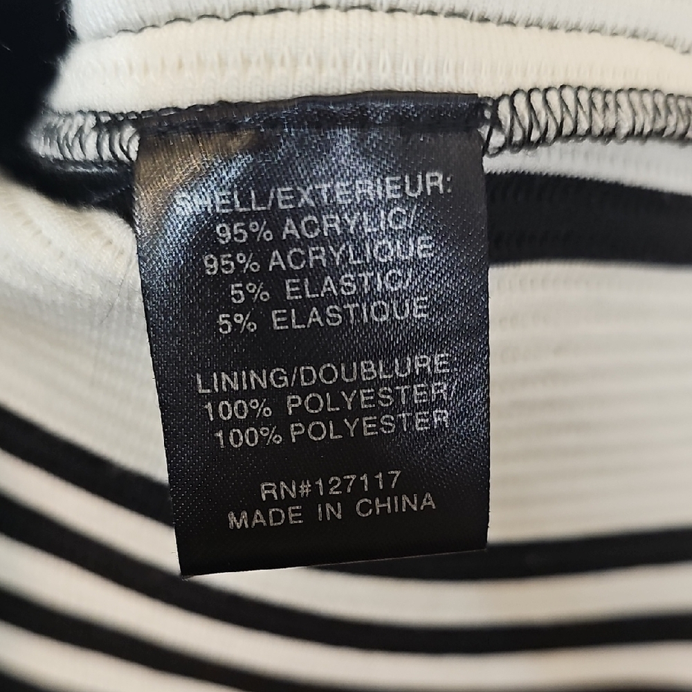 Badgley Mischka Black and White Striped Blouse - Picture 7 of 11
